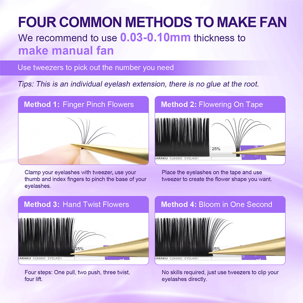 NAGARAKU 16Rows Classic Individual Eyelash Extension Lashes Matte Black Professional Soft Natural