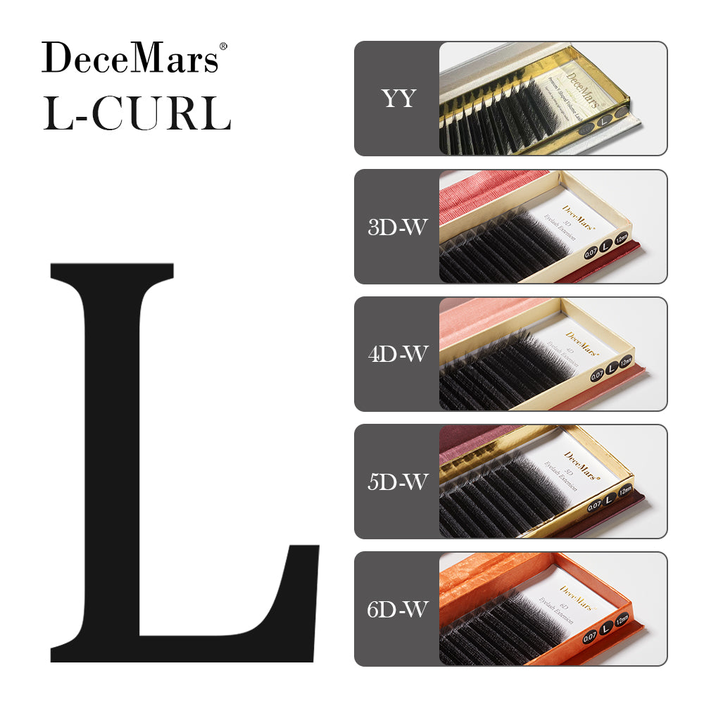 DeceMars L-curl M Curl YY Eyelash Extension 12 Lines