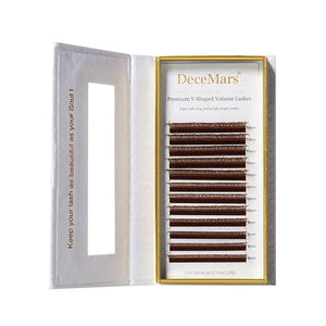 DeceMars YY Shape Brown Eyelashes Extensions
