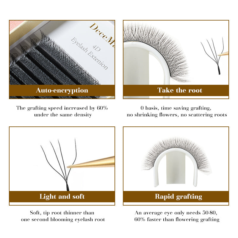DeceMars 4D W-Shaped Eyelashes Extensions