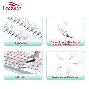 Fadvan 10D/16D Premade Eyelash Extensions D Curl Black Eyelashes