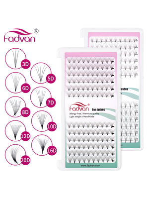 Fadvan 10D/16D Premade Eyelash Extensions D Curl Black Eyelashes