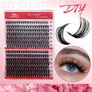 Fadvan 12 Rows 30D/40D/50D Bundle Lashes D Curl Black Cluster Lashes