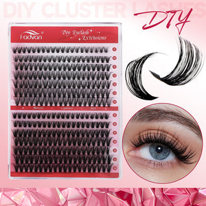 Fadvan 12 Rows 30D/40D/50D Bundle Lashes D Curl Black Cluster Lashes