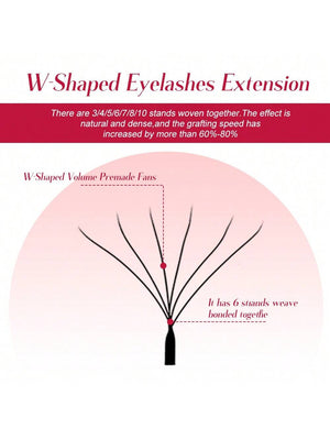 Fadvan 6DW Eyelash Extensions D Curl Black False Eyelashes