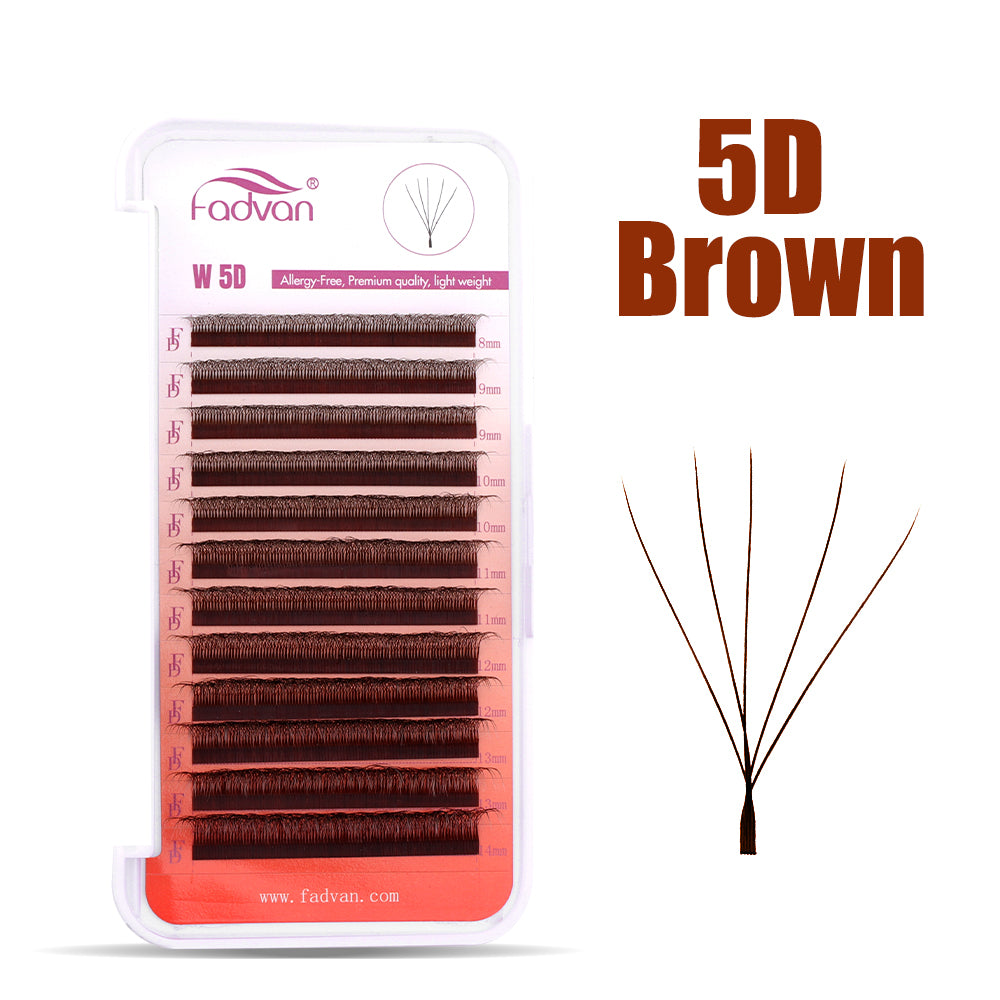 Fadvan Brown 5DW Eyelash Extensions