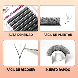 Fadvan Duplo3DW Eyelash Extensions D Curl Black False Eyelashes