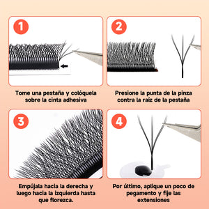 Fadvan Duplo3DW Eyelash Extensions D Curl Black False Eyelashes