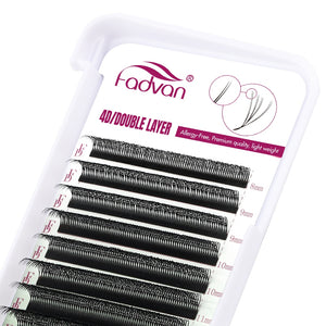Fadvan Duplo4DW Eyelash Extensions D Curl Black False Eyelashes