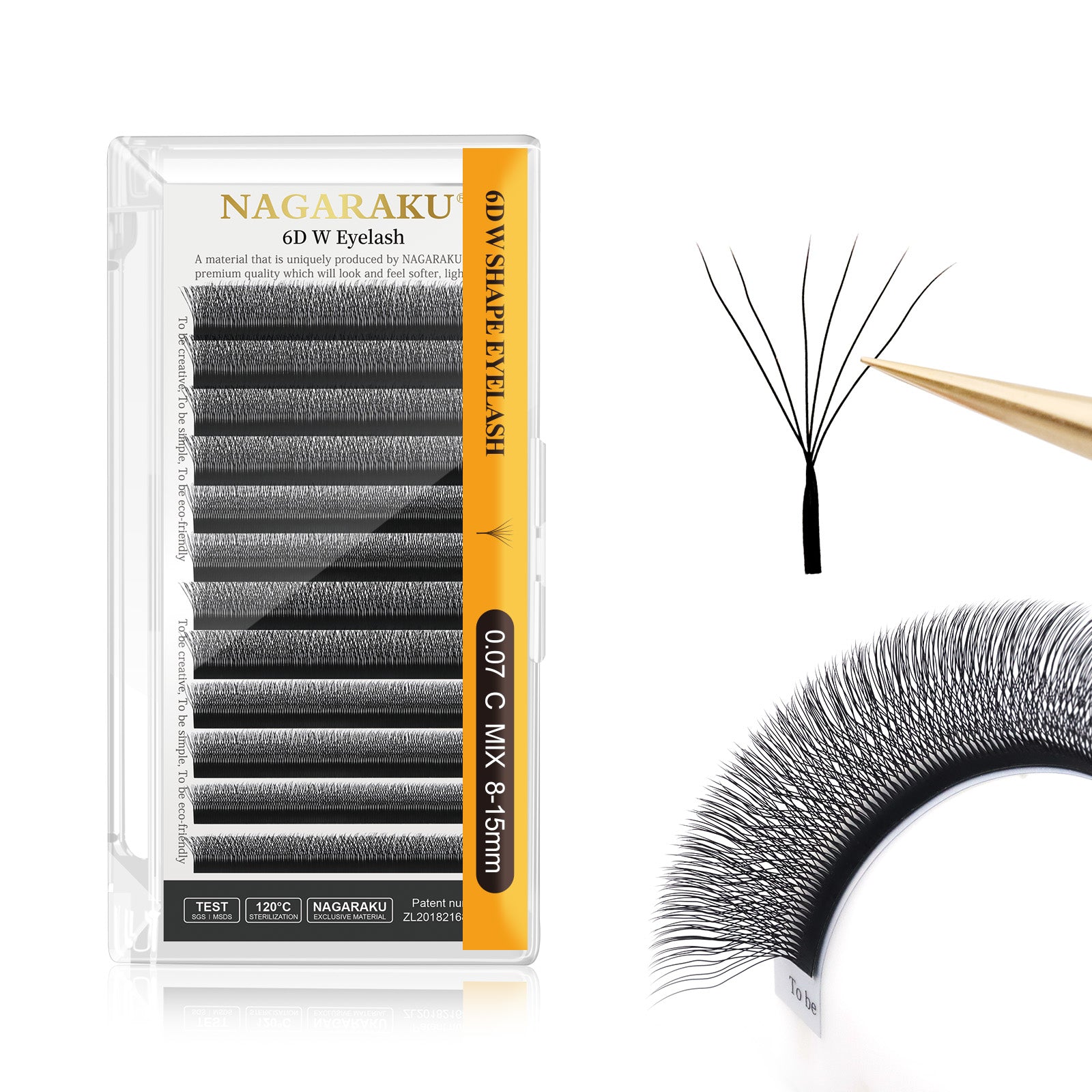 NAGARAKU 6DW Shape Hand Woven  Eyelashes Extension (10PCS)