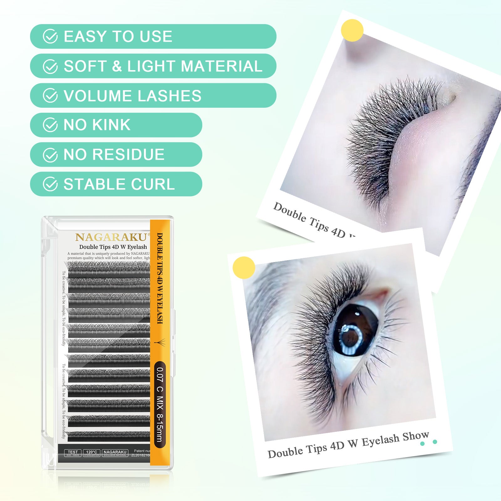 NAGARAKU Duplo 4DW Shape Hand Woven Eyelashes Extension