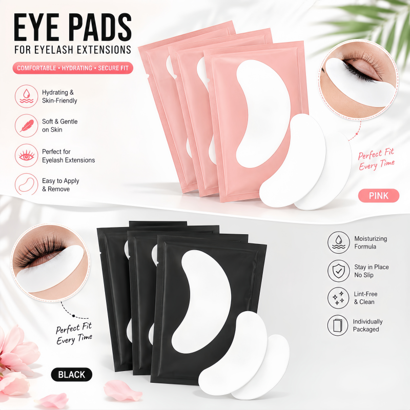 Bella Moça Eye Pads,U-Cut Eye Pads,Cloud-Shaped Under Eye Pads，Silicone Eye Pads，Lash Mapping Pads（50 PAIRS)