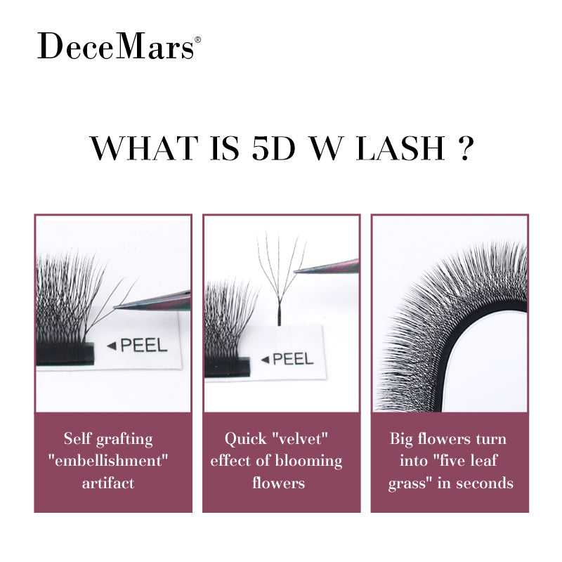 DeceMars 5DW-Shaped Eyelashes Extensions