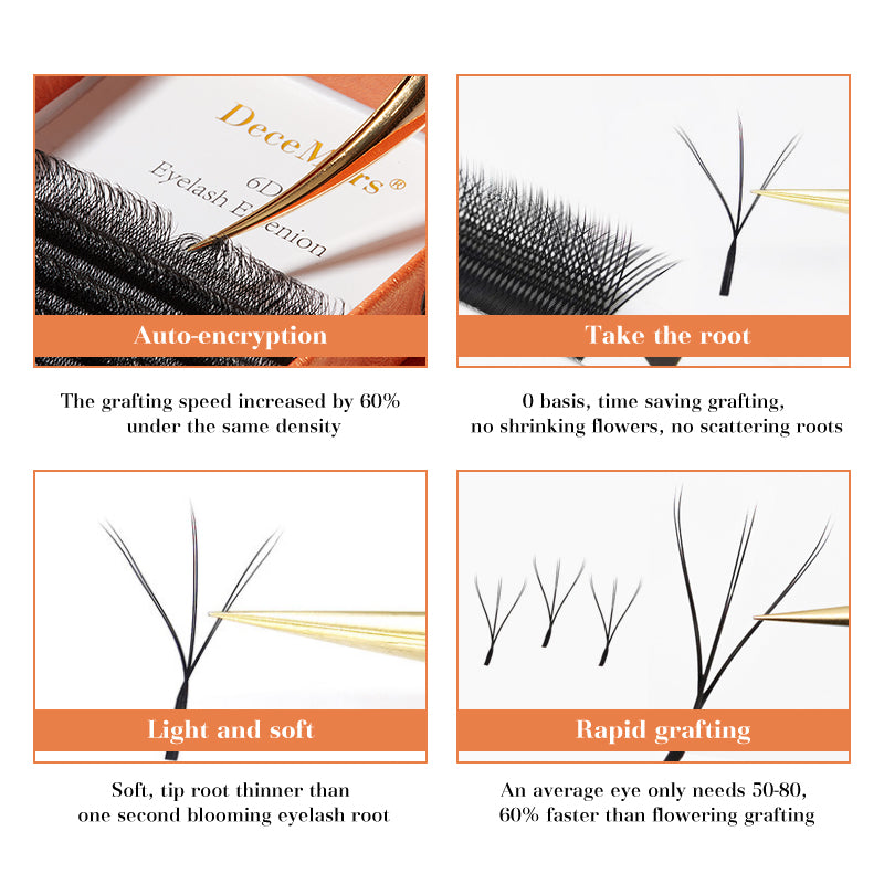 DeceMars 6DW-Shaped Eyelashes Extensions