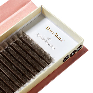 DeceMars Brown 4DW-Shaped Eyelashes Extensions