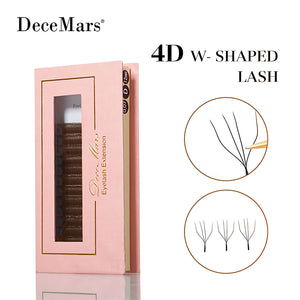 DeceMars Brown 4DW-Shaped Eyelashes Extensions