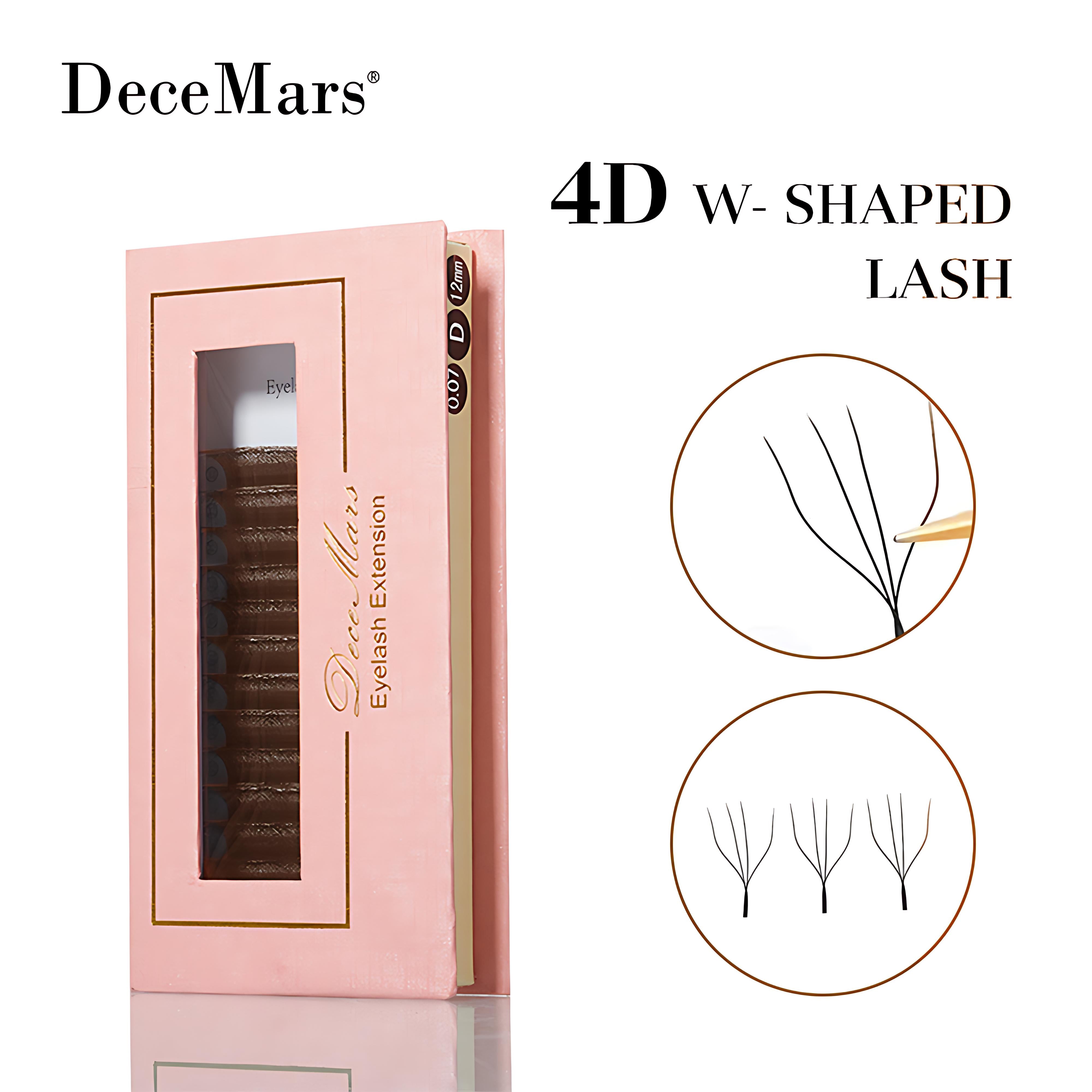 DeceMars Brown 4DW-Shaped Eyelashes Extensions