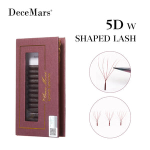 DeceMars Brown 5DW-Shaped Eyelashes Extensions