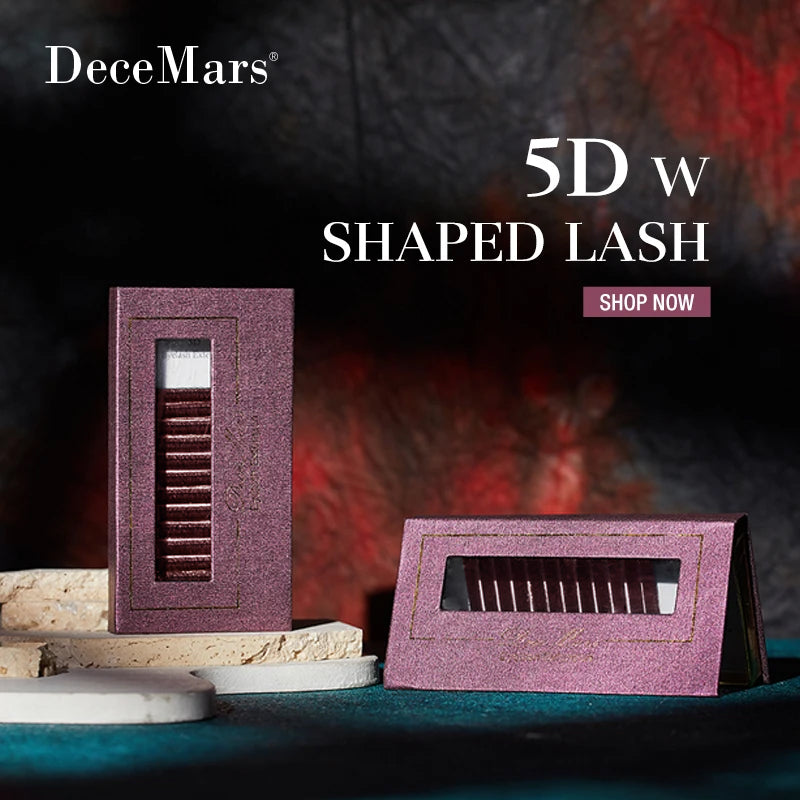 DeceMars Brown 5DW-Shaped Eyelashes Extensions