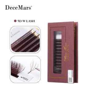 DeceMars Brown 5DW-Shaped Eyelashes Extensions