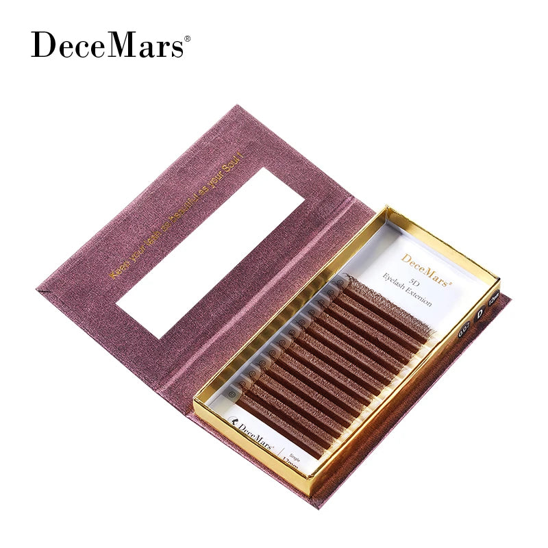 DeceMars Brown 5DW-Shaped Eyelashes Extensions