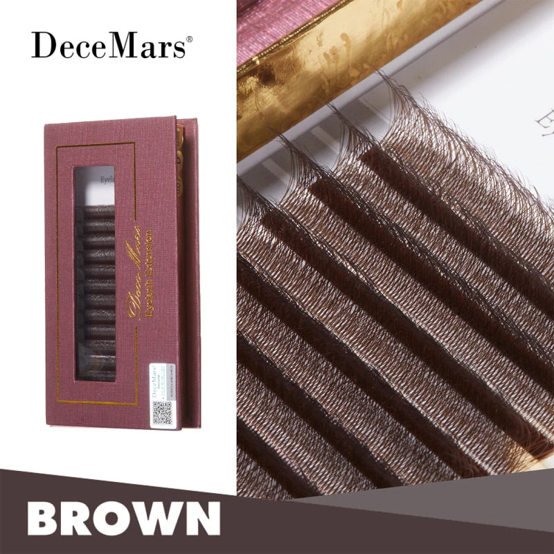 DeceMars Brown 5DW-Shaped Eyelashes Extensions