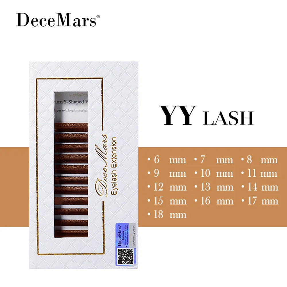 DeceMars YY Shape Brown Eyelashes Extensions