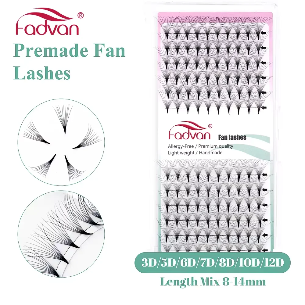 Fadvan 10D/16D Premade Eyelash Extensions D Curl Black Eyelashes