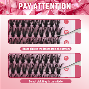 Fadvan 12 Rows 30D/40D/50D Bundle Lashes D Curl Black Cluster Lashes