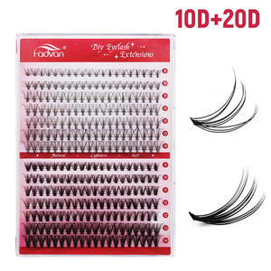 Fadvan 12 Rows 30D/40D/50D Bundle Lashes D Curl Black Cluster Lashes