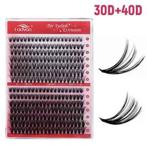 Fadvan 12 Rows 30D/40D/50D Bundle Lashes D Curl Black Cluster Lashes