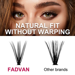Fadvan 3 Rows Bundle Lashes D Curl Black Cluster Lashes