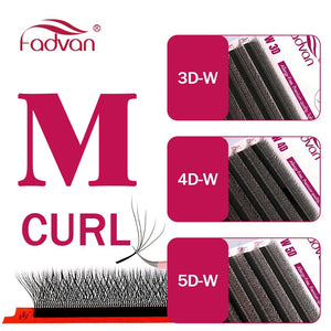 Fadvan 4DW L Curl Eyelash Extensions