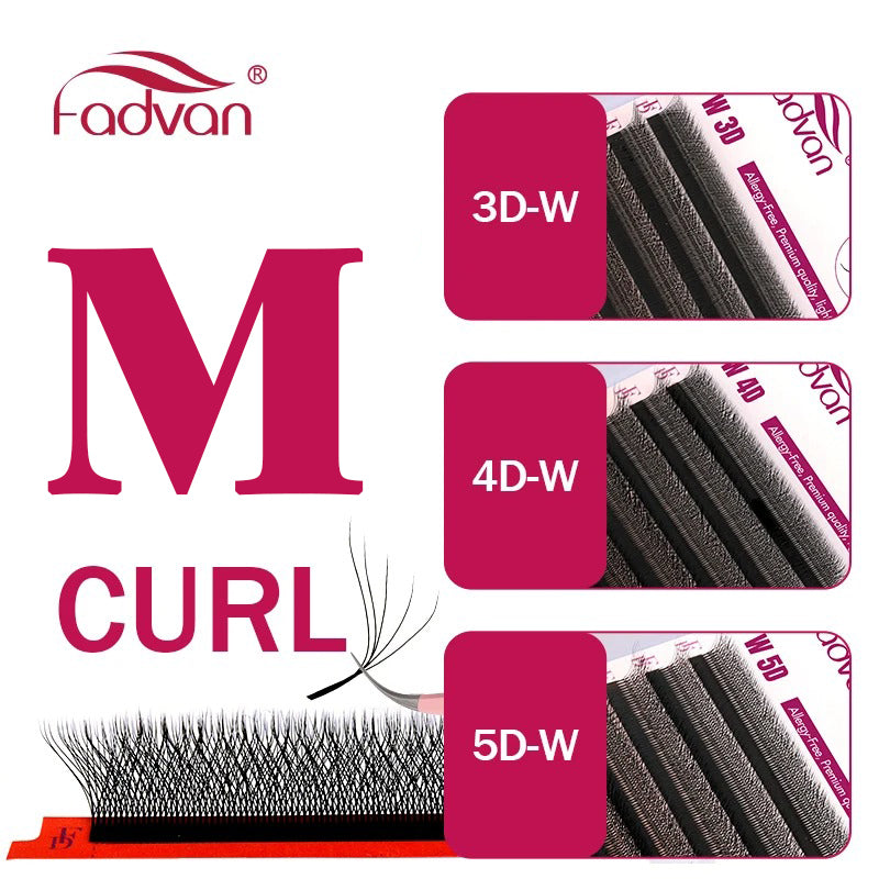 Fadvan 4DW L Curl Eyelash Extensions