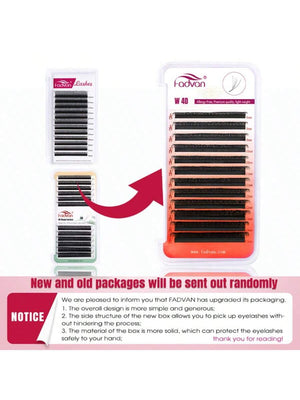 Fadvan 6DW Eyelash Extensions D Curl Black False Eyelashes