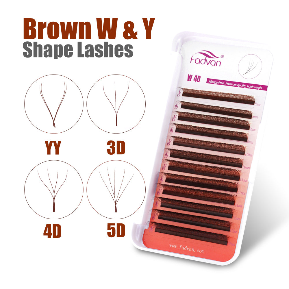Fadvan Brown 4DW Eyelash Extensions