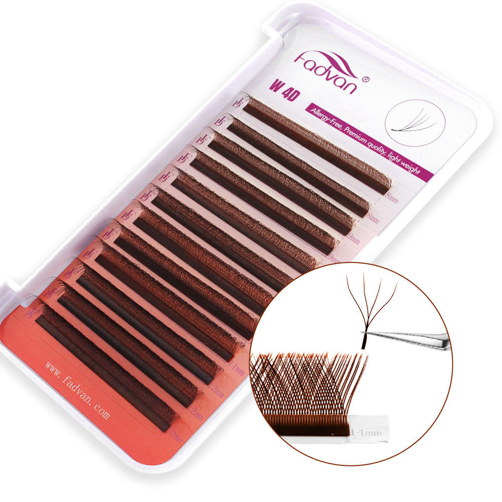 Fadvan Brown 4DW Eyelash Extensions