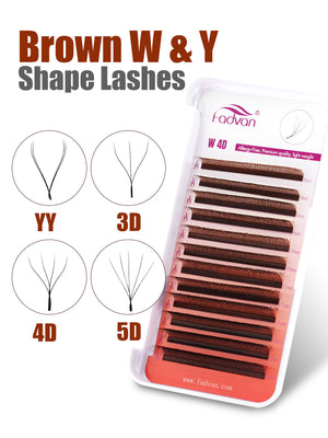 Fadvan Brown 5DW Eyelash Extensions