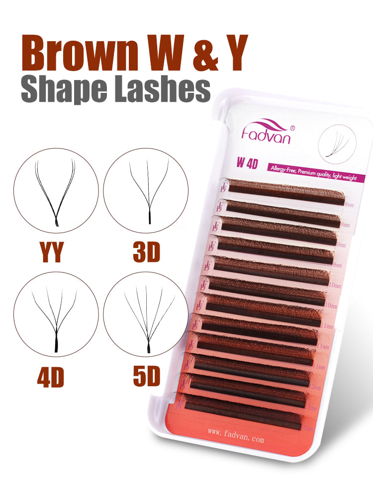 Fadvan Brown 5DW Eyelash Extensions