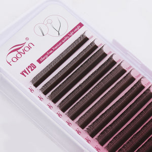 FADVAN Brown YY Shape Eyelashes Extension