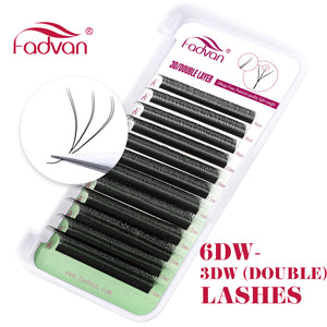 Fadvan Duplo3DW Eyelash Extensions D Curl Black False Eyelashes