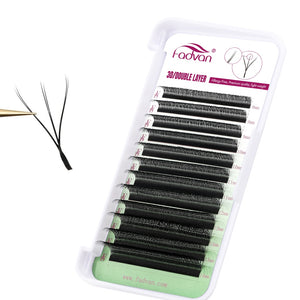 Fadvan Duplo3DW Eyelash Extensions D Curl Black False Eyelashes