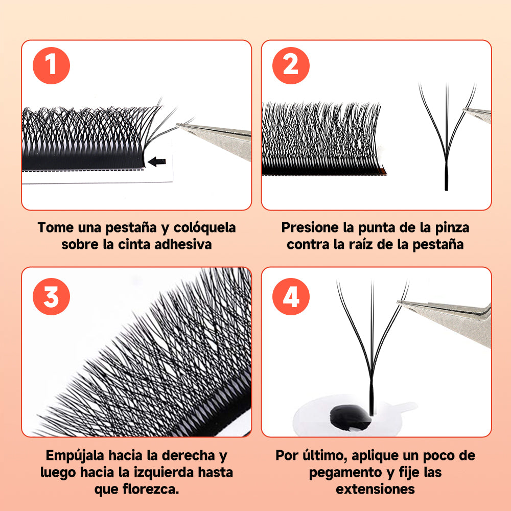 Fadvan Duplo3DW Eyelash Extensions D Curl Black False Eyelashes