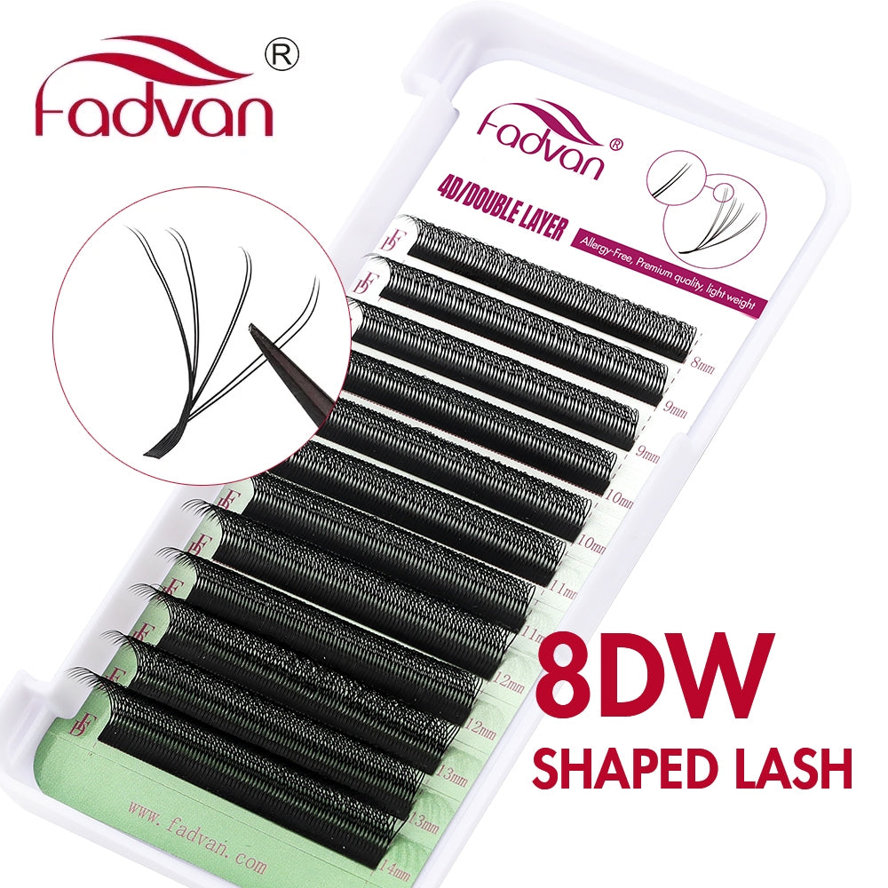 Fadvan Duplo4DW Eyelash Extensions D Curl Black False Eyelashes