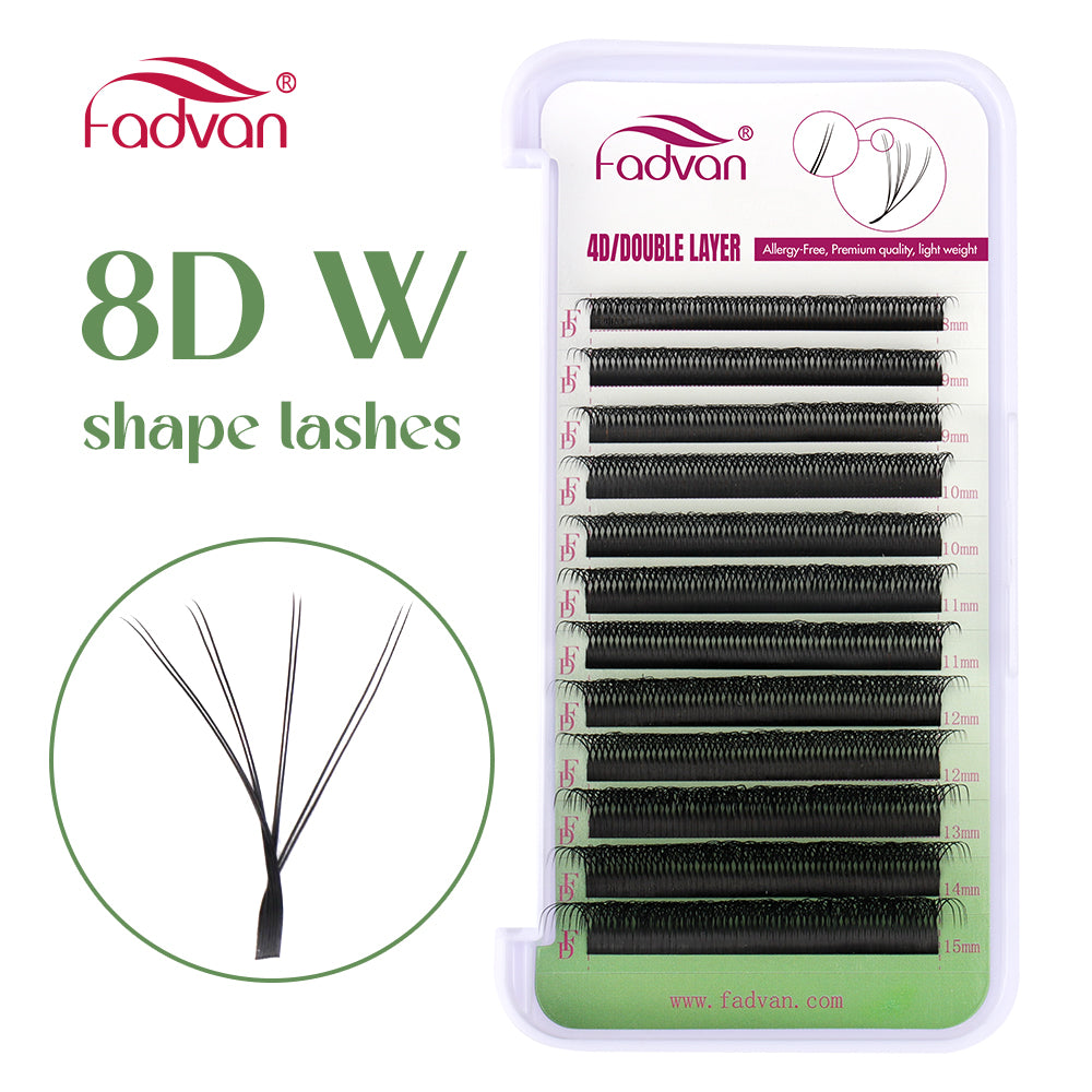 Fadvan Duplo4DW Eyelash Extensions D Curl Black False Eyelashes