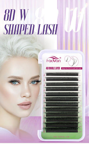 Fadvan Duplo4DW Eyelash Extensions D Curl Black False Eyelashes