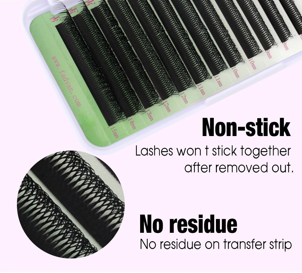 Fadvan Duplo4DW Eyelash Extensions D Curl Black False Eyelashes